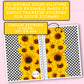 Reusable pages with sunflower design on a checkered background, featuring text about double-sided silicone coating.