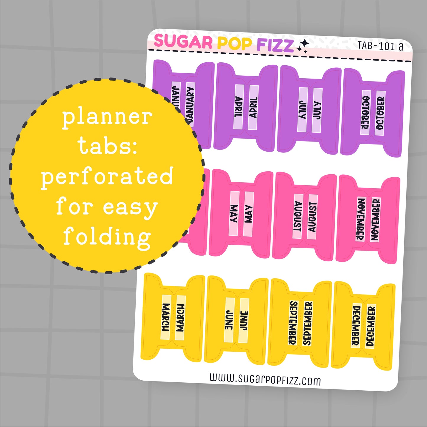 SPF Planner Tabs - TAB101