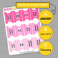 Pink Planner Tabs - TAB102