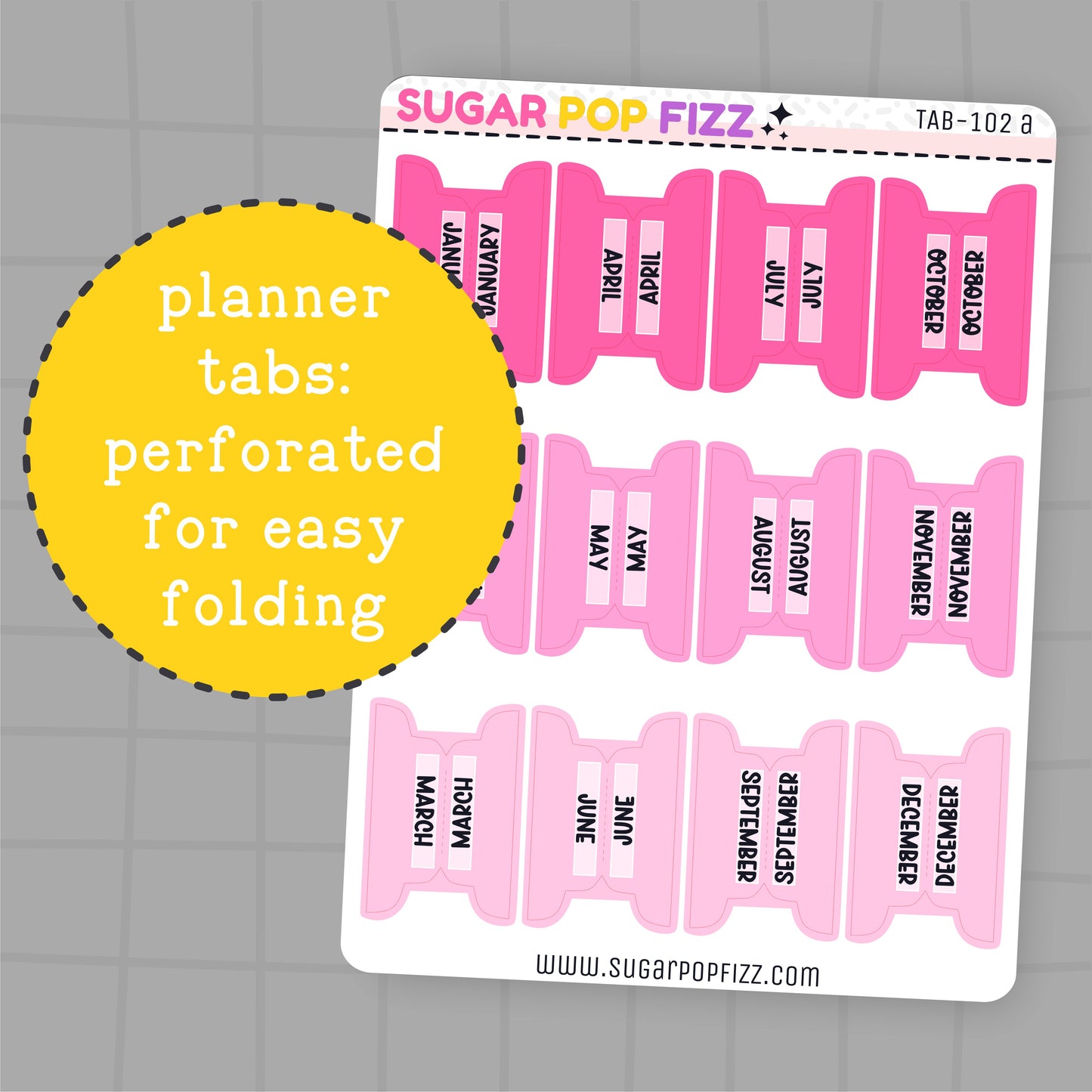 Pink Planner Tabs - TAB102