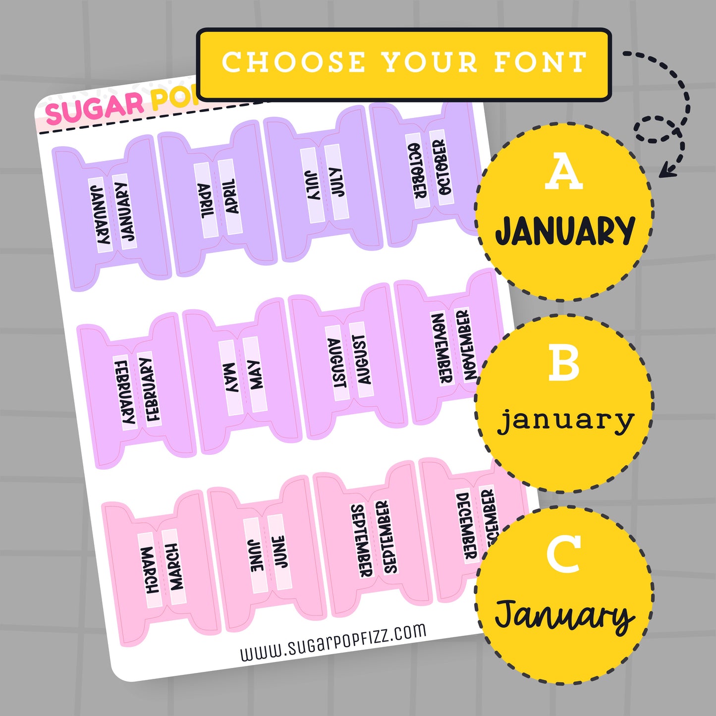 Pastels Planner Tabs - TAB105