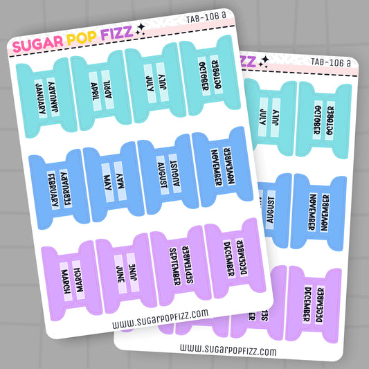 Cool Tones Planner Tabs - TAB106