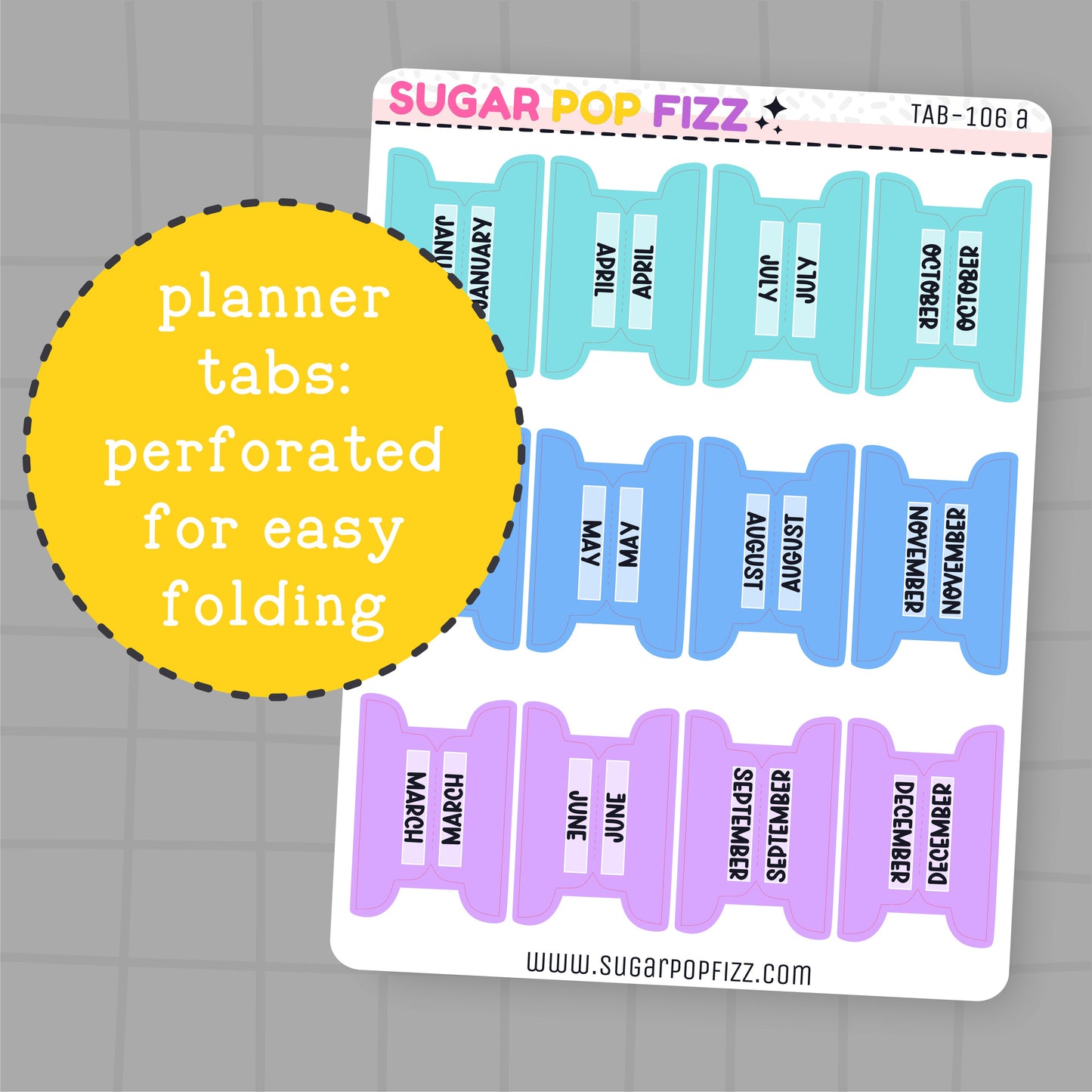 Cool Tones Planner Tabs - TAB106