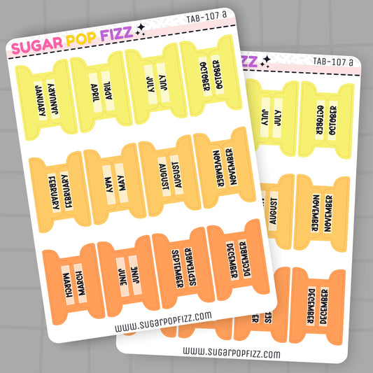 Warm Tones Planner Tabs - TAB107