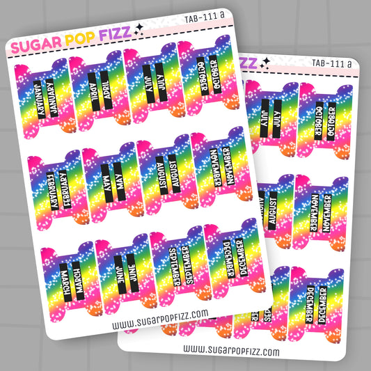 Rainbow Planner Tabs - TAB111