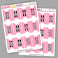 Pink Checkered Planner Tabs - TAB112