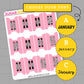 Pink Checkered Planner Tabs - TAB112
