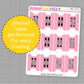 Pink Checkered Planner Tabs - TAB112