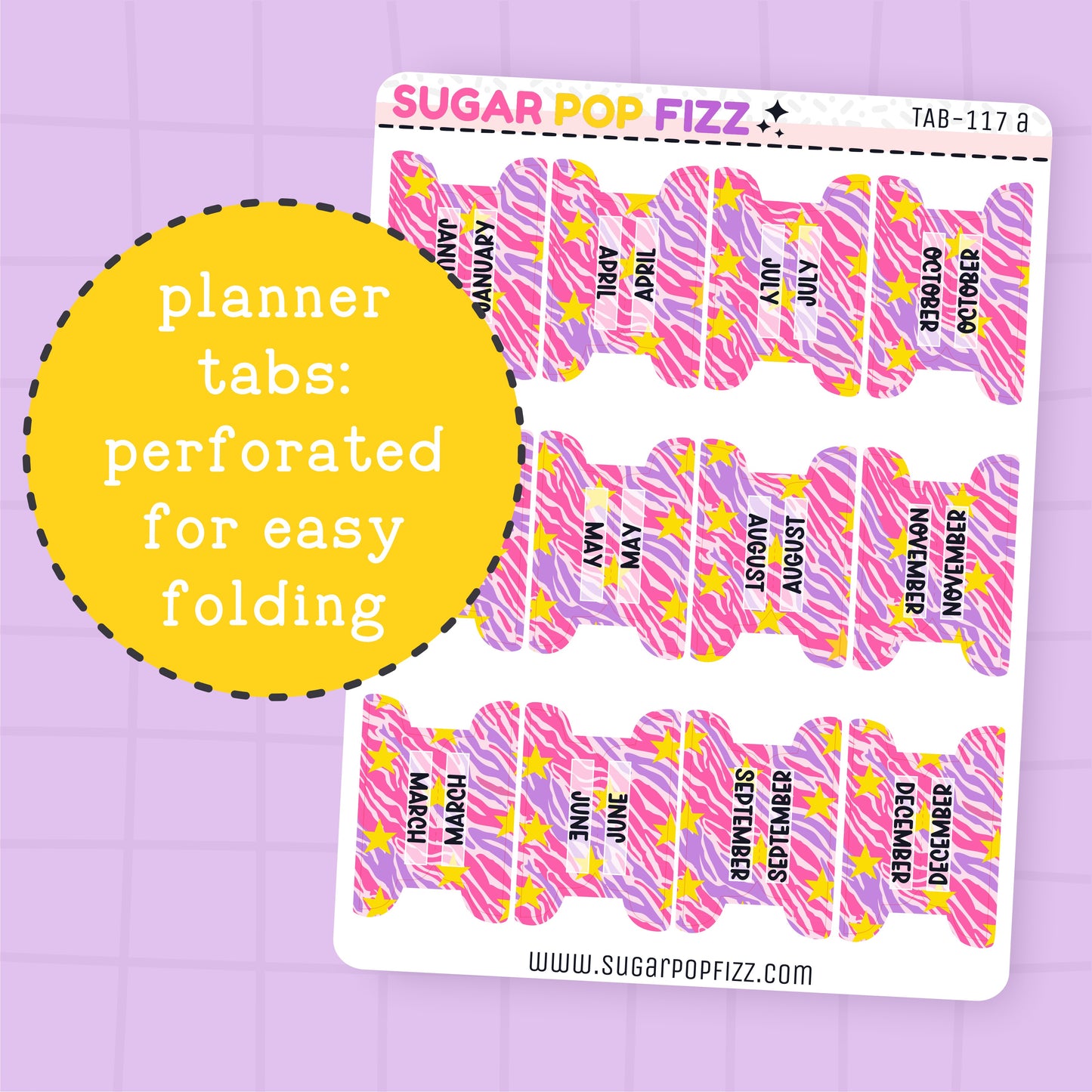 Roller Disco 1 Planner Tabs - TAB117
