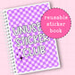 Unused Sticker Club (purple) - Reusable Sticker Book - 5x7 or 4x6
