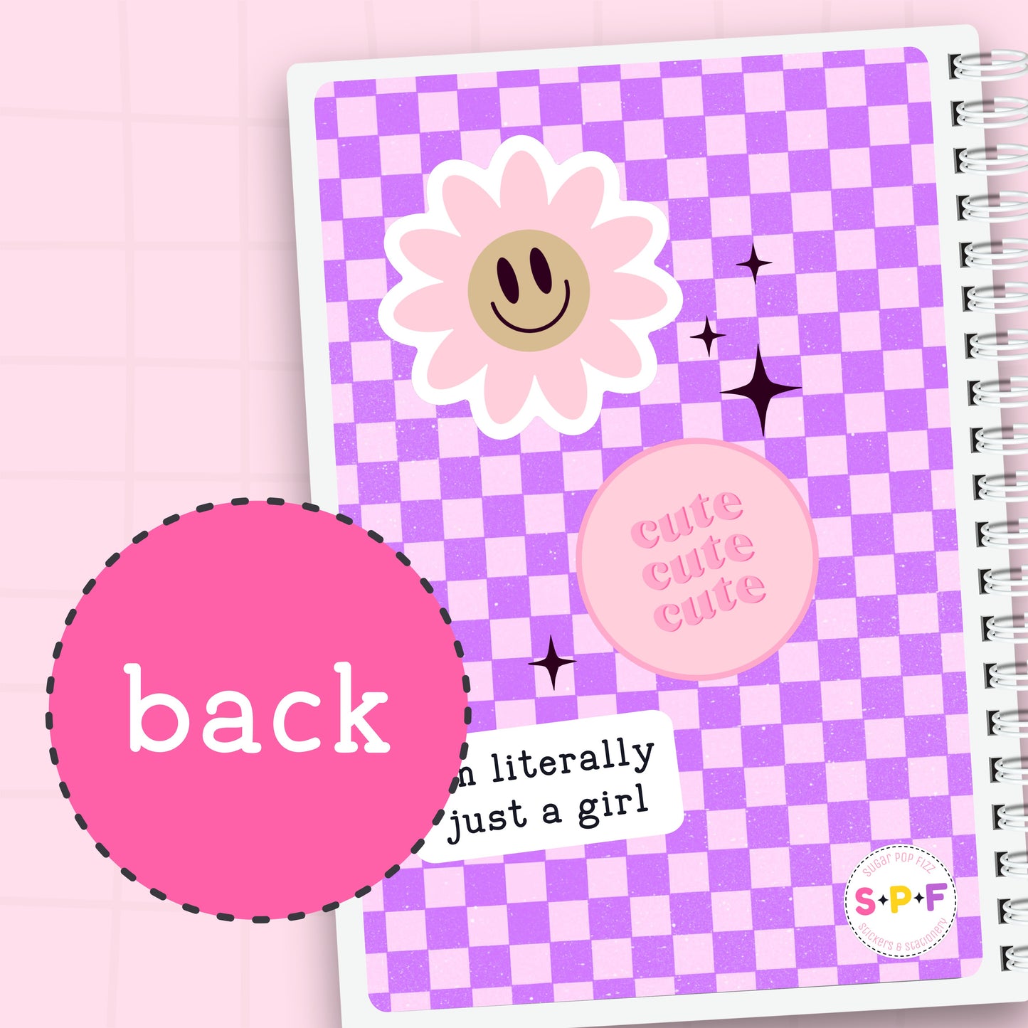 Unused Sticker Club (purple) - Reusable Sticker Book - 5x7 or 4x6