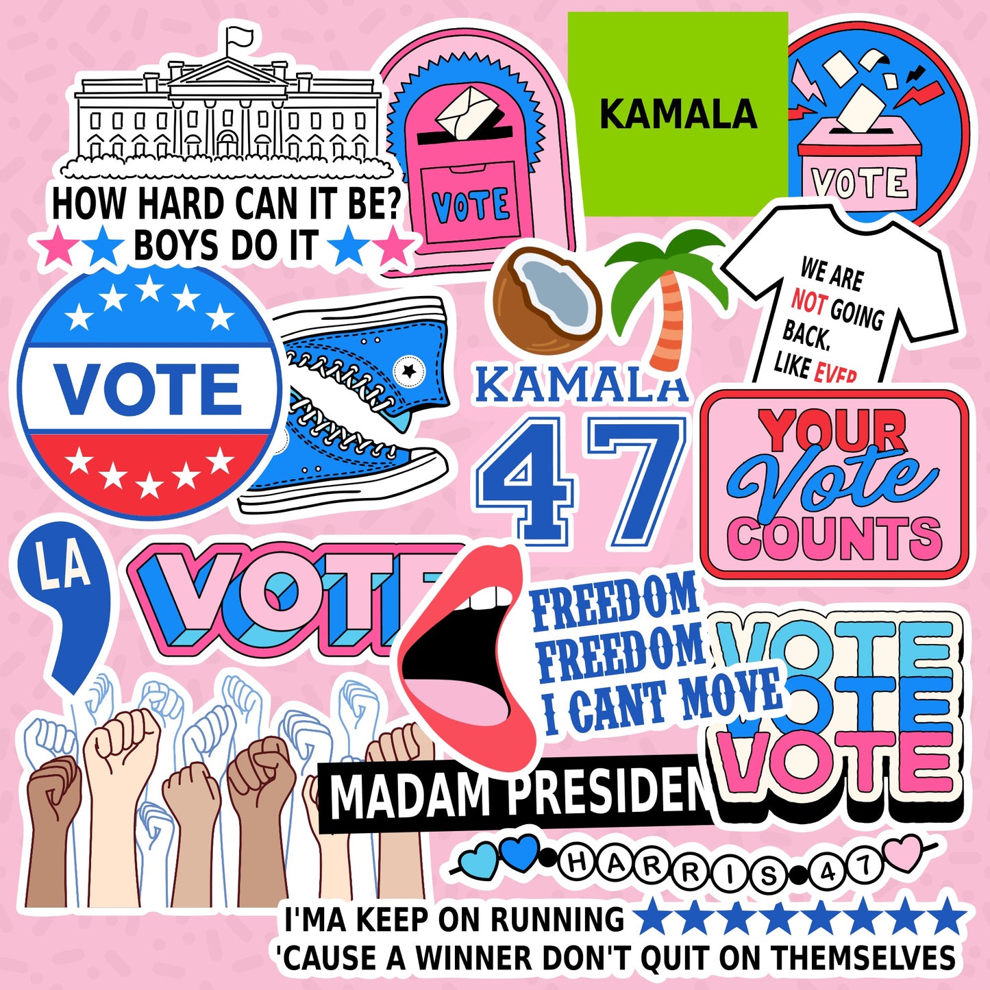 VOTE Die Cut Sticker Pack