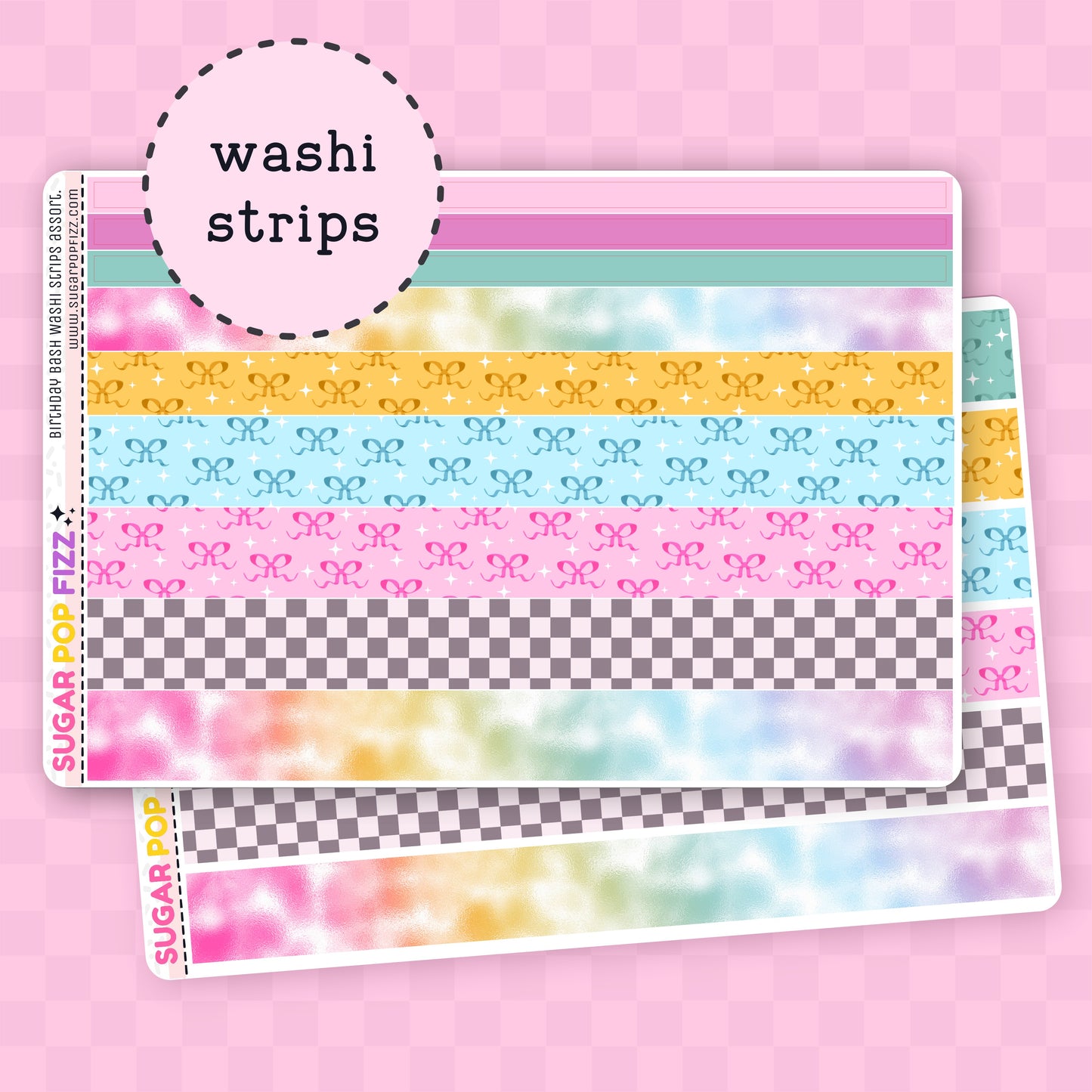 Birthday Bash Washi Sheet