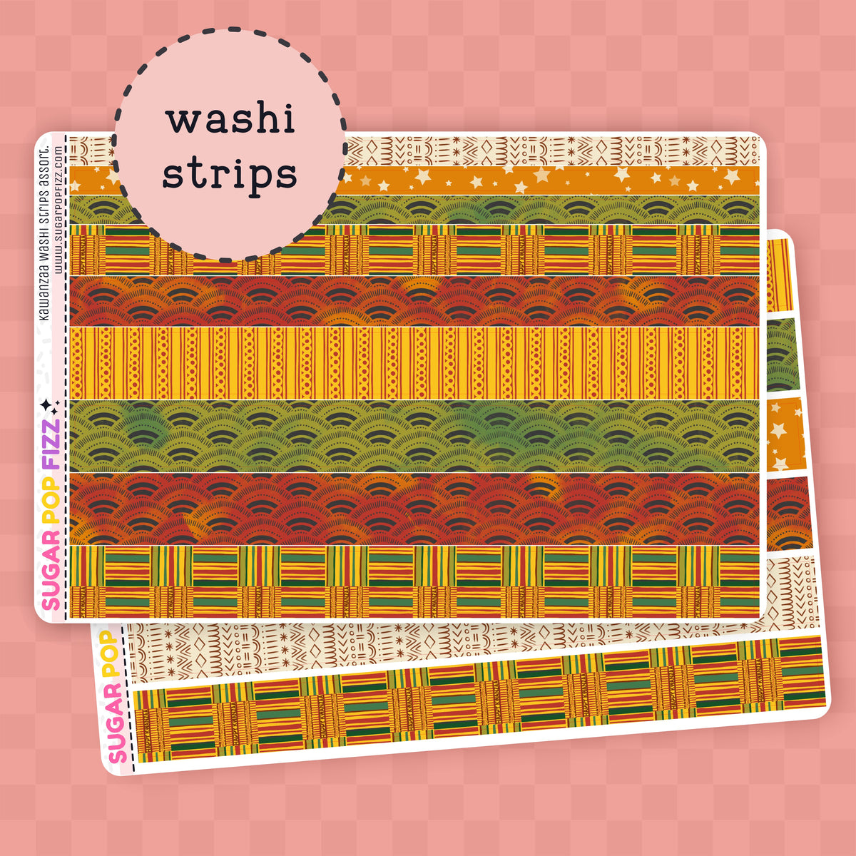 Kwanzaa Washi Sheet