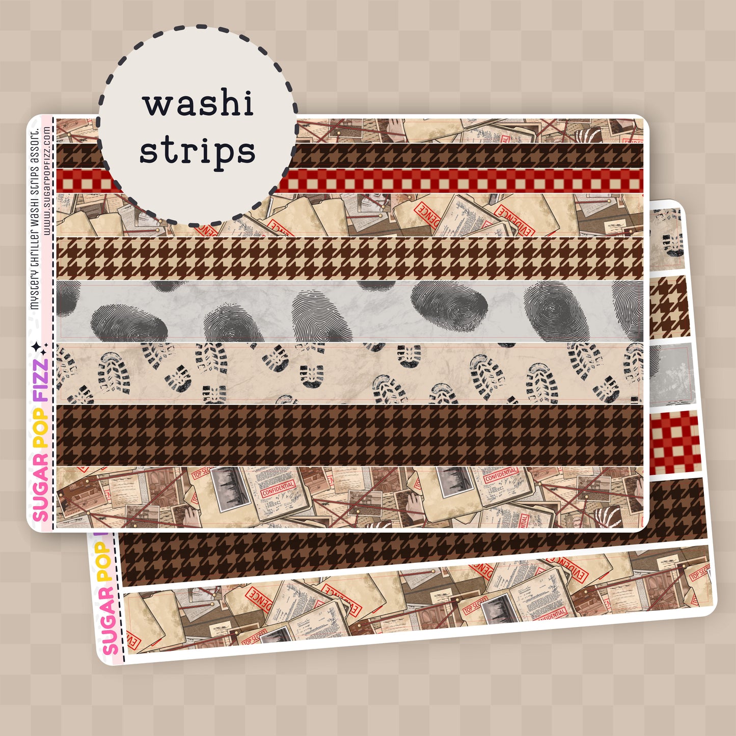 Mystery Thriller Washi Sheet