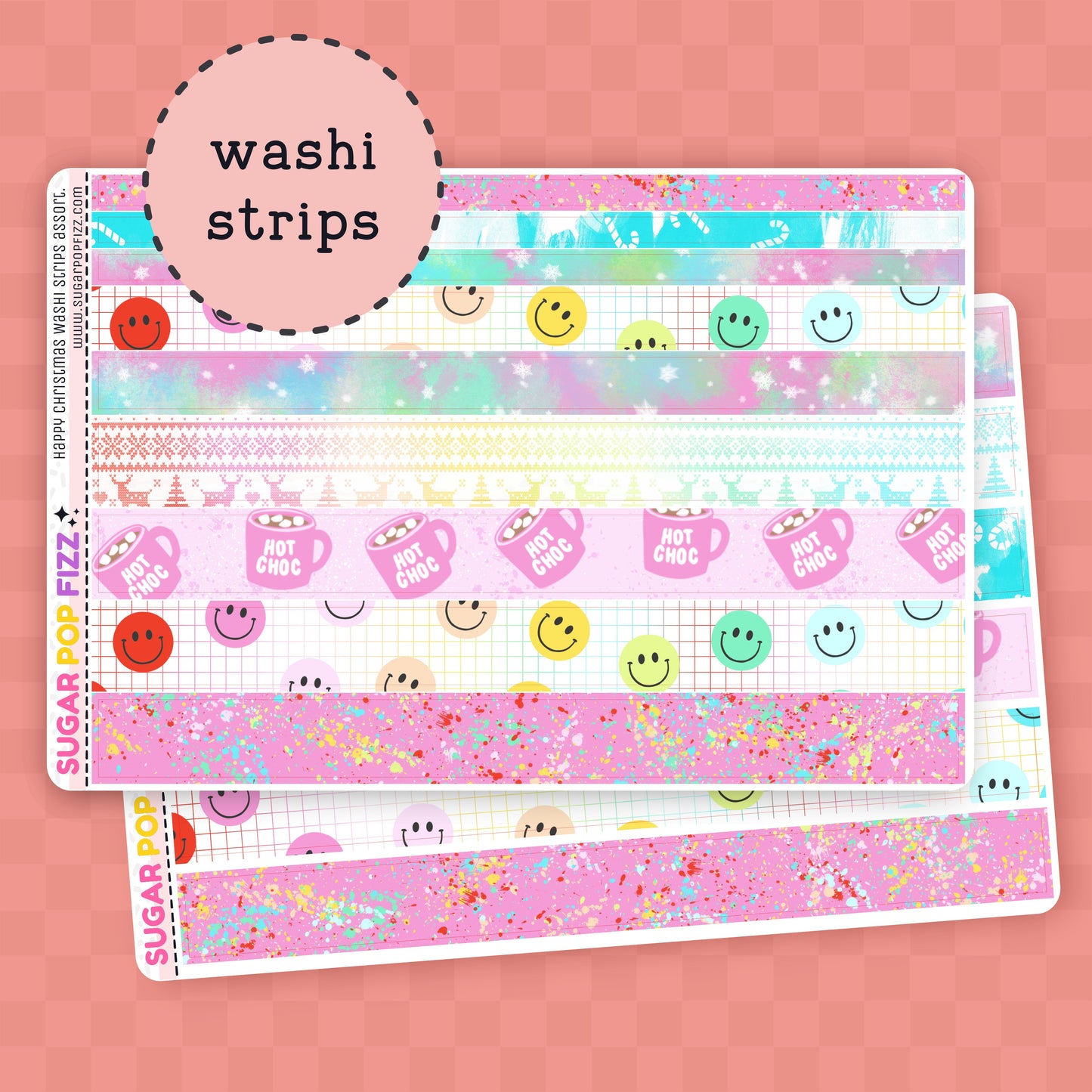 Happy Christmas Washi Sheet