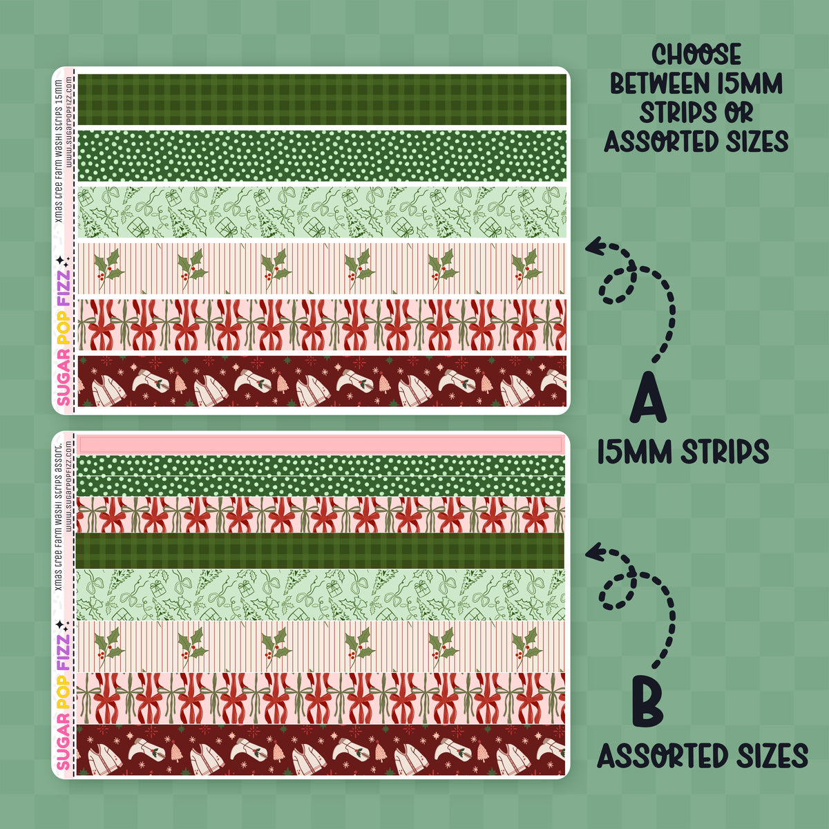Xmas Tree Farm Washi Sheet