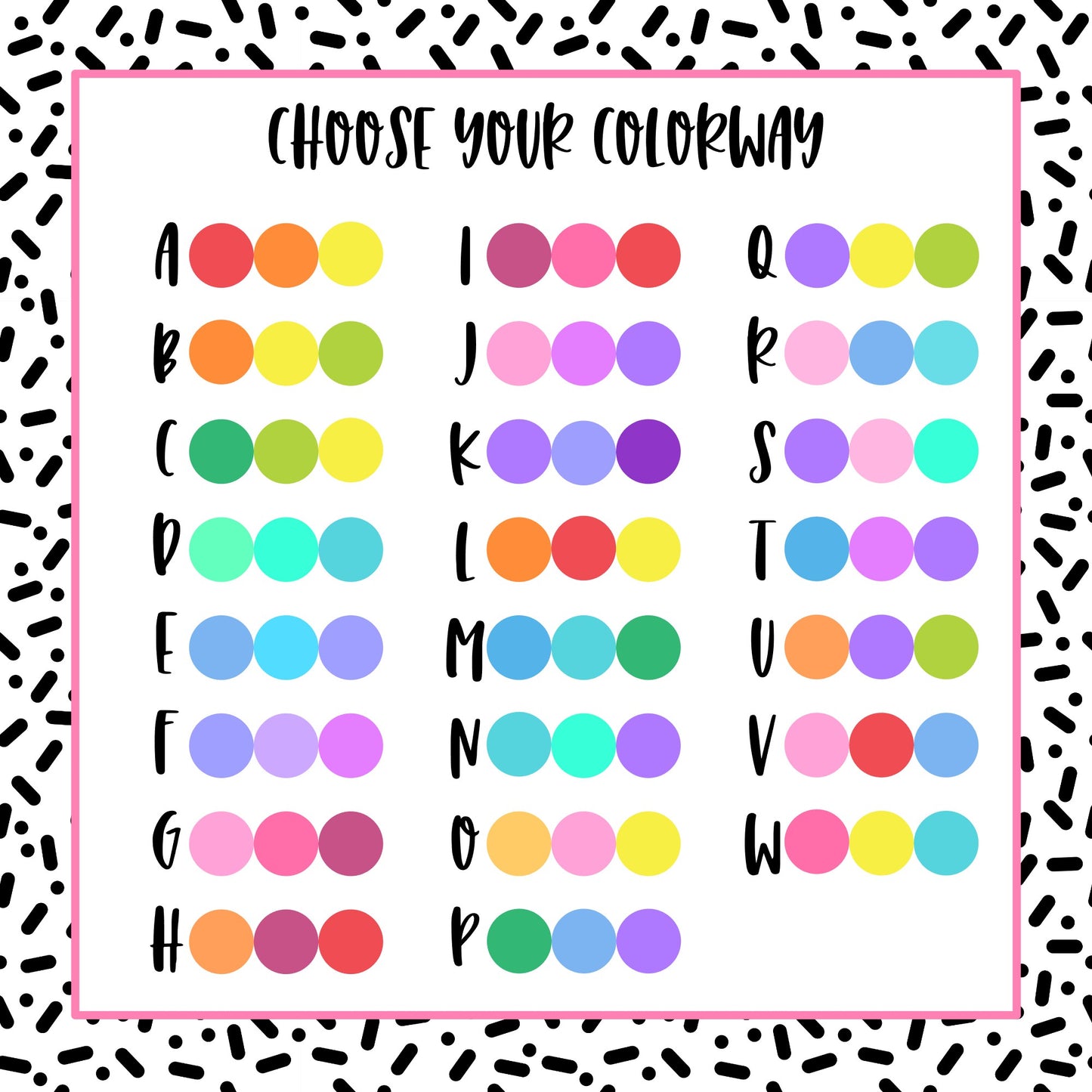 Bright Doodle Habit Trackers - 23 color options