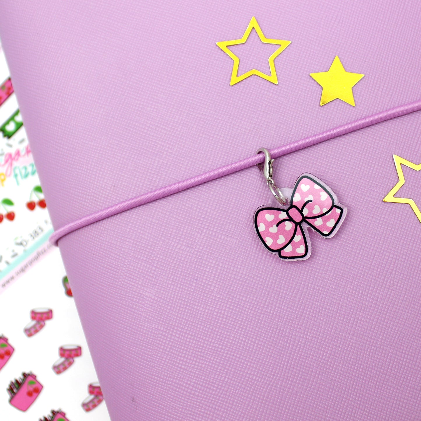 Valentines Pink Bow Charm