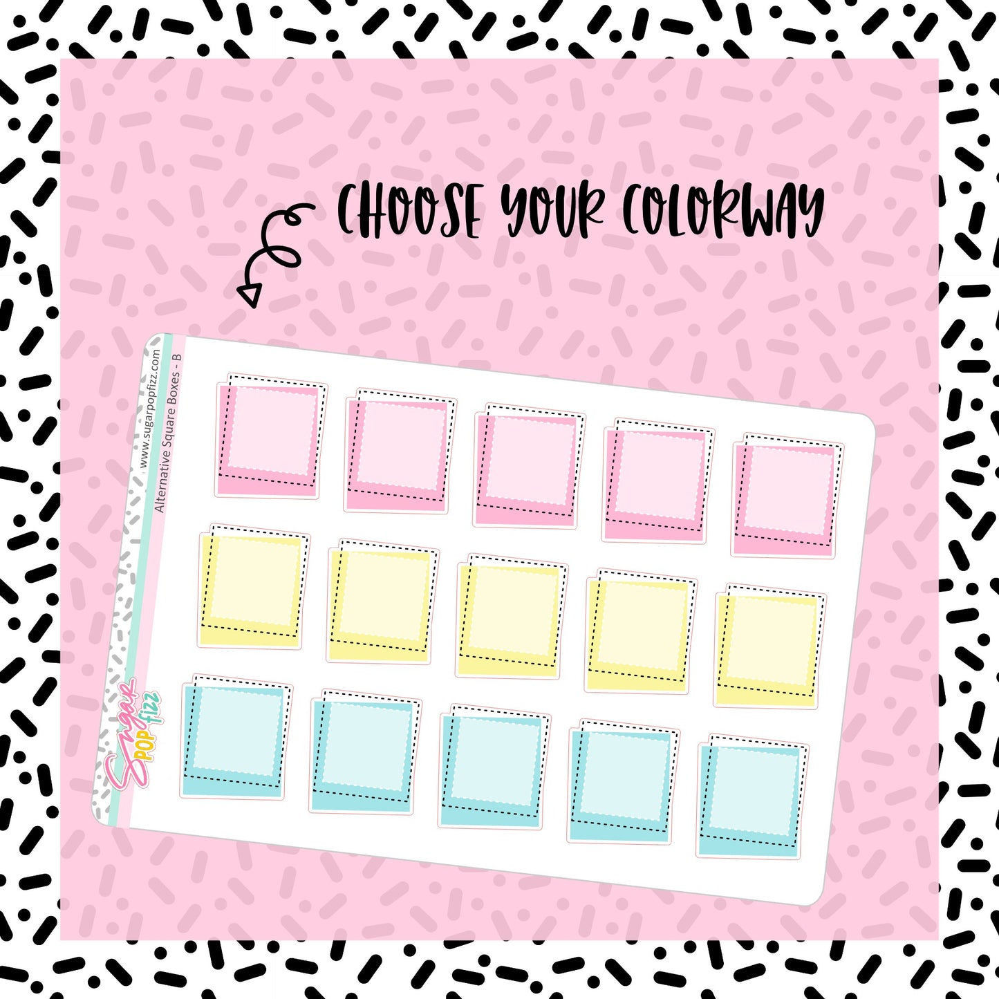 Pastel Alternative Square Boxes - 23 color options