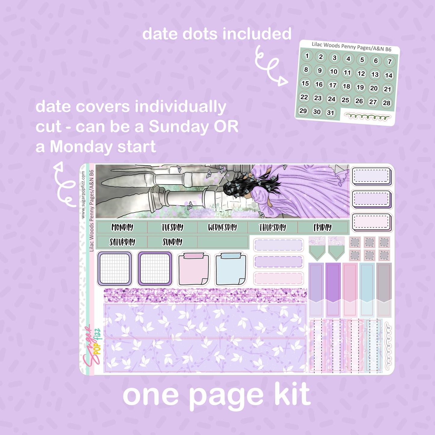 Lilac Woods B6 Monthly - Penny Pages/Avalon & Ninth