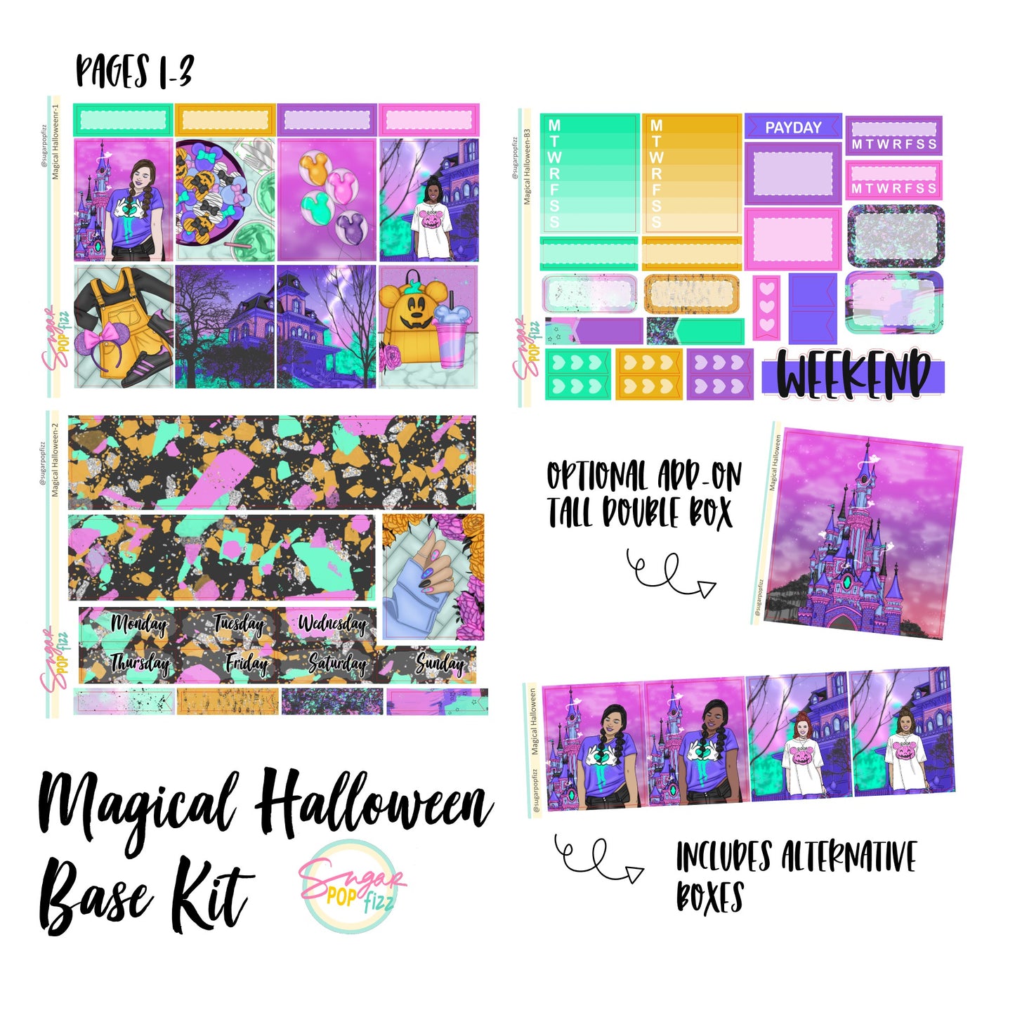 Magical Halloween Standard Vertical Weekly Kit