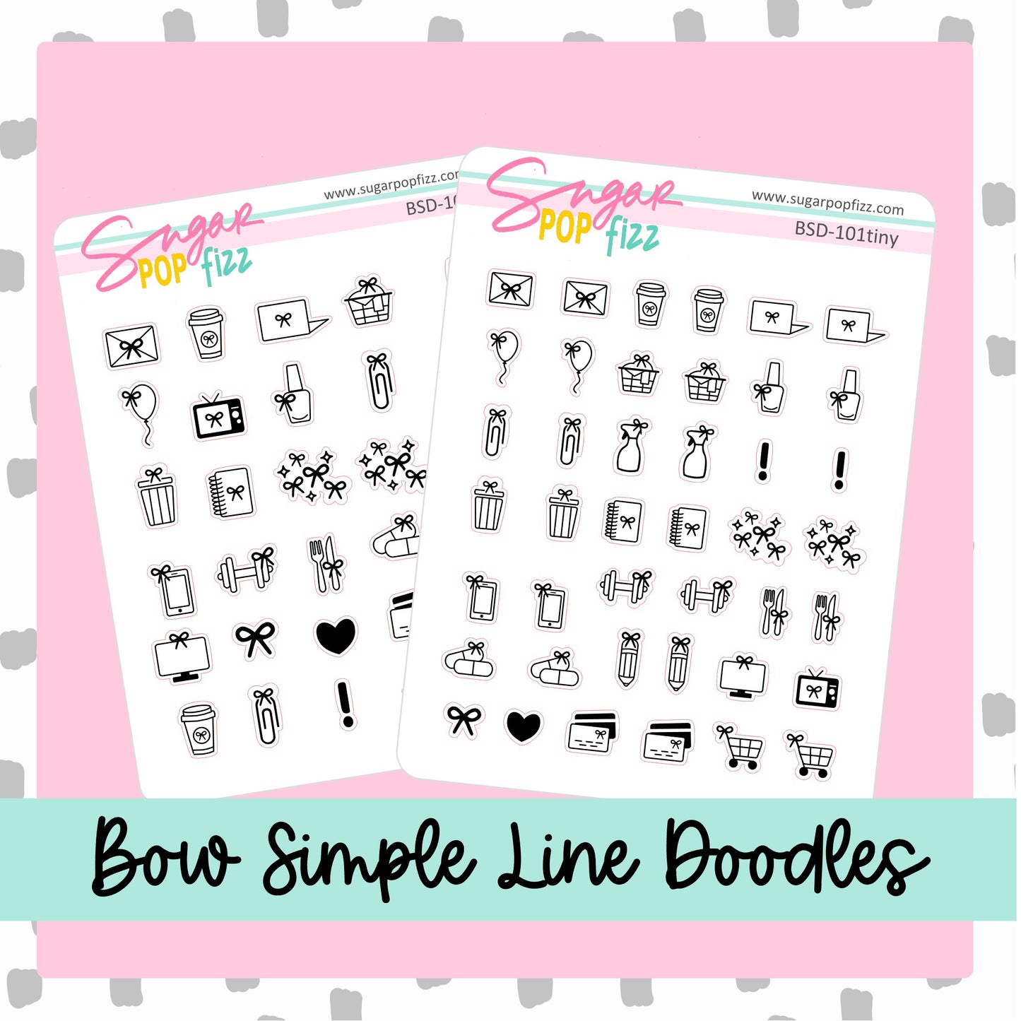Bow Simple Line Doodles - Icons - BSD101