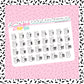Bunny Date Dot Stickers -DD122
