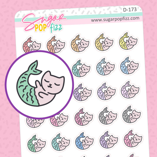 Mer-Kitty Doodle Stickers - D173