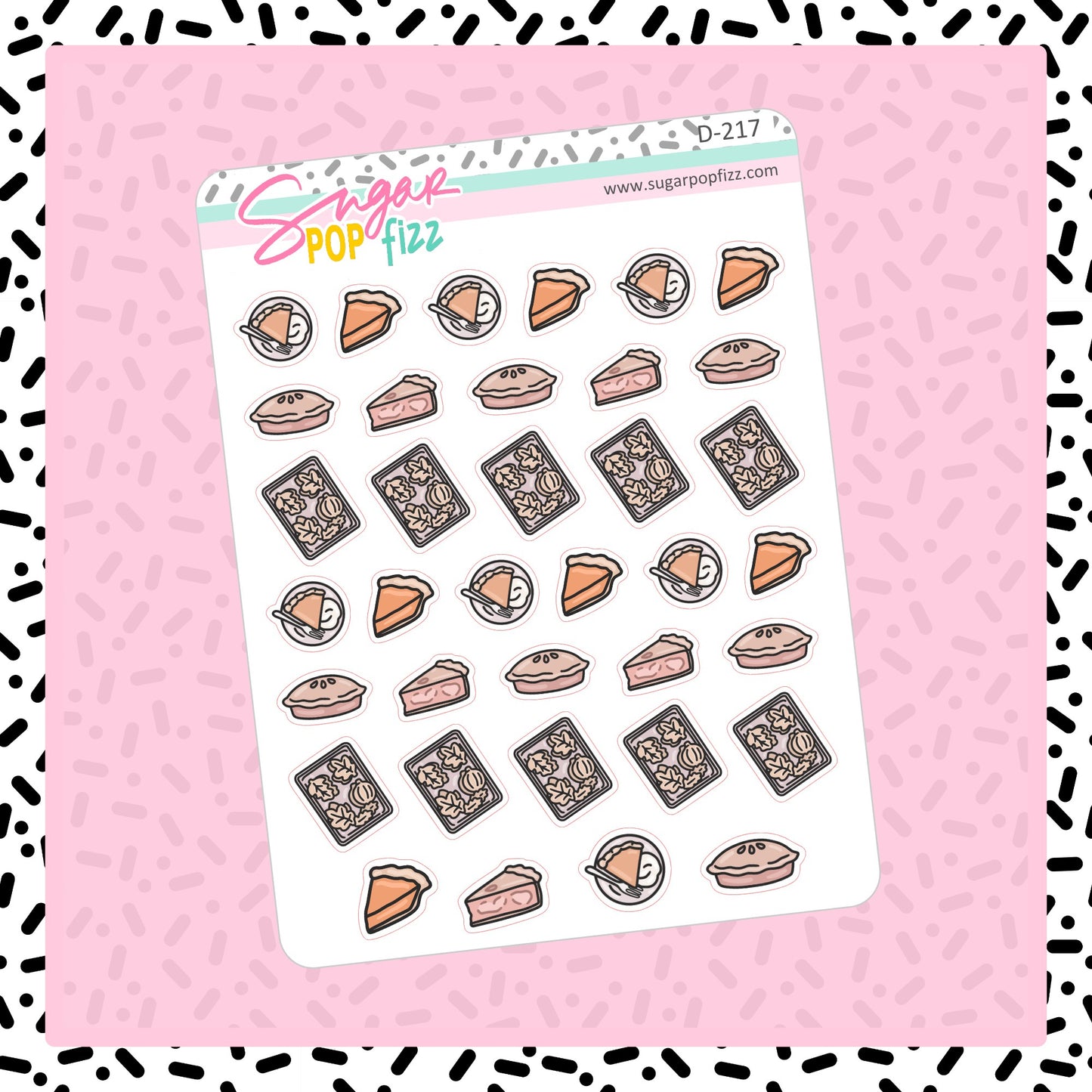 Fall Baking Doodle Stickers - D217
