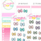 Spring Bow Doodle Stickers - D308