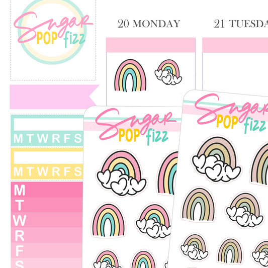 Rainbow Doodle Stickers - D309