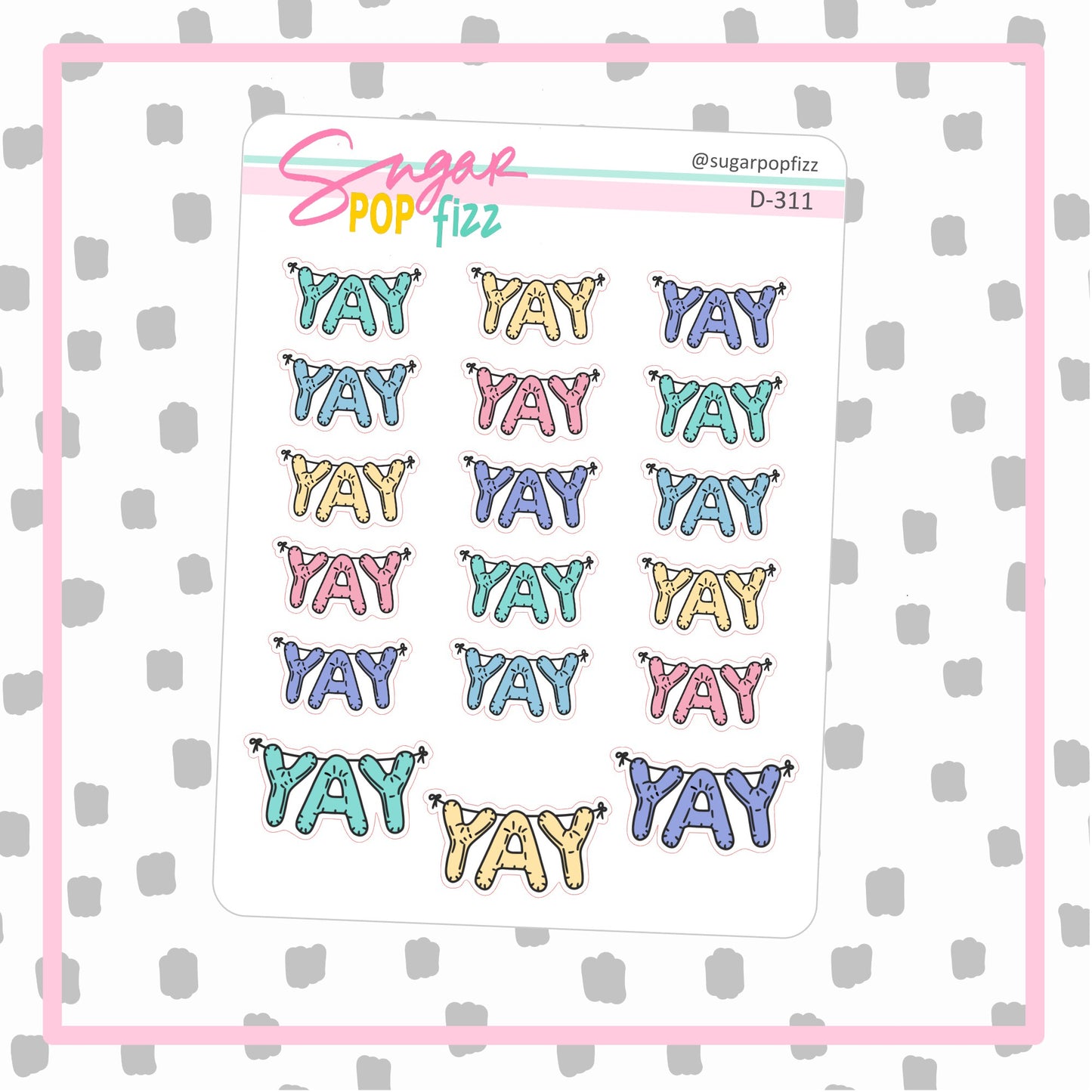 Spring YAY Doodle Stickers - D311