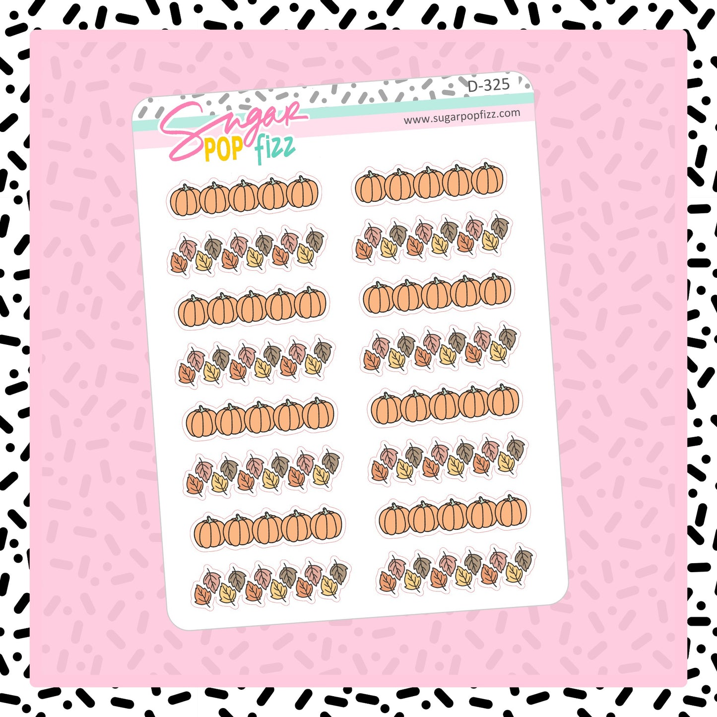 Fall Divider Doodle Stickers - D325