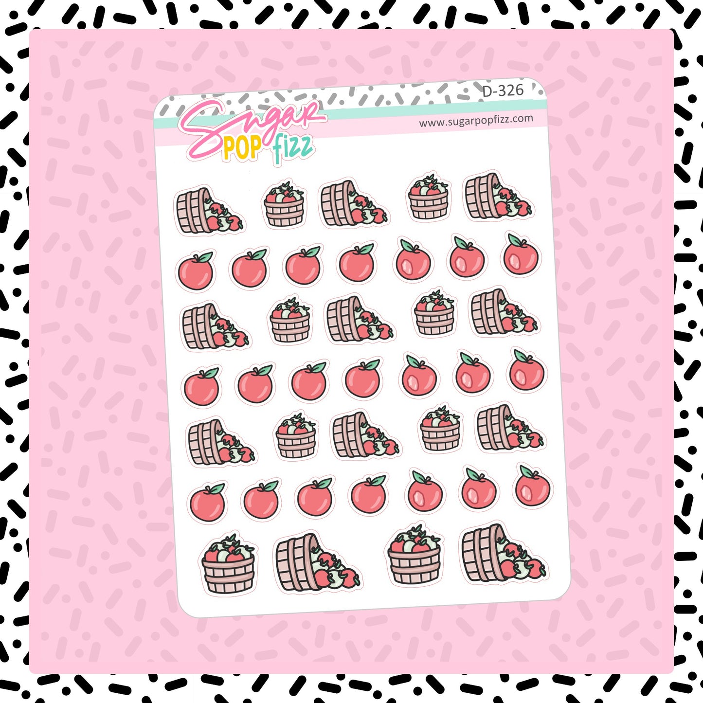 Apple Picking Doodle Stickers - D326