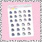 Winter Candle Doodle Stickers - D363