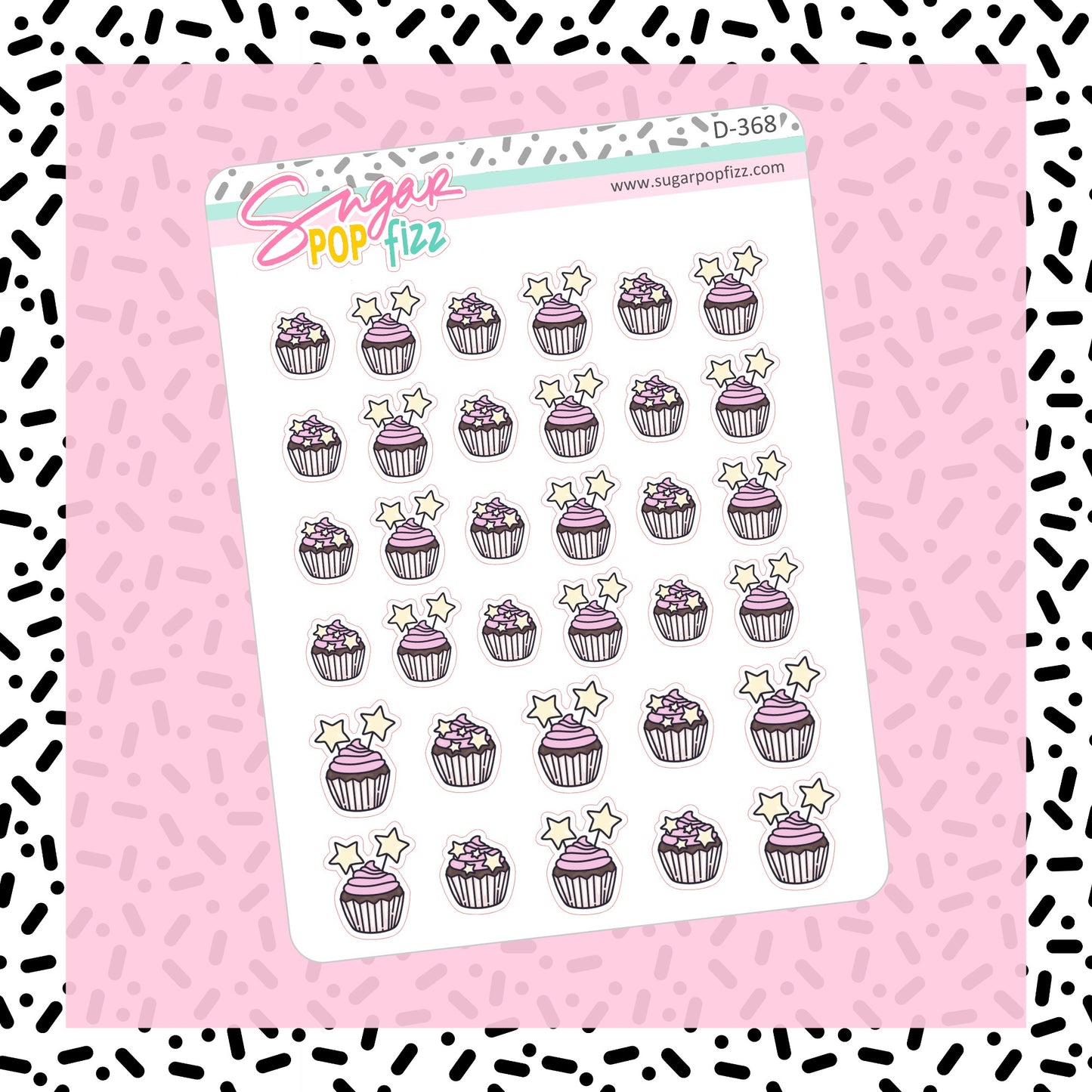 Celebrate Cupcakes Doodle Stickers - D368