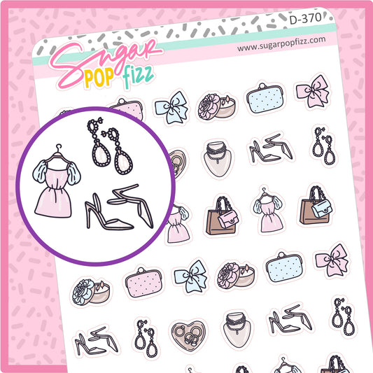 Luxe Shopping Doodle Stickers - D370