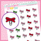 Cherry Love Bow Clip Doodle Stickers - D373
