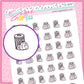 Take Out Trash Doodle Stickers - D394