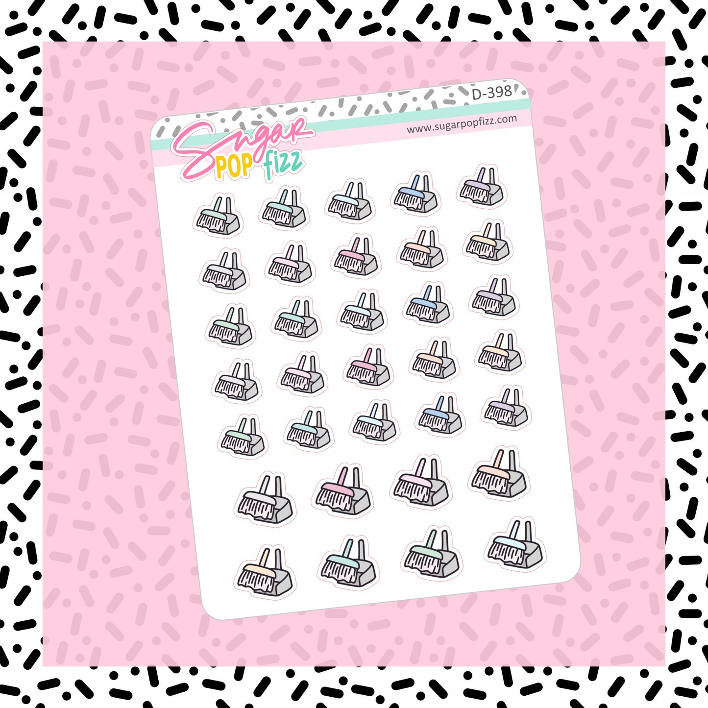 Sweep Doodle Stickers - D398