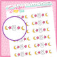 Moonie Divider Doodle Stickers - D408