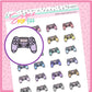 Gaming Controller Doodle Stickers - D425