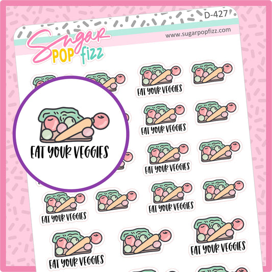 Eat Your Veggies Doodle Stickers - D427
