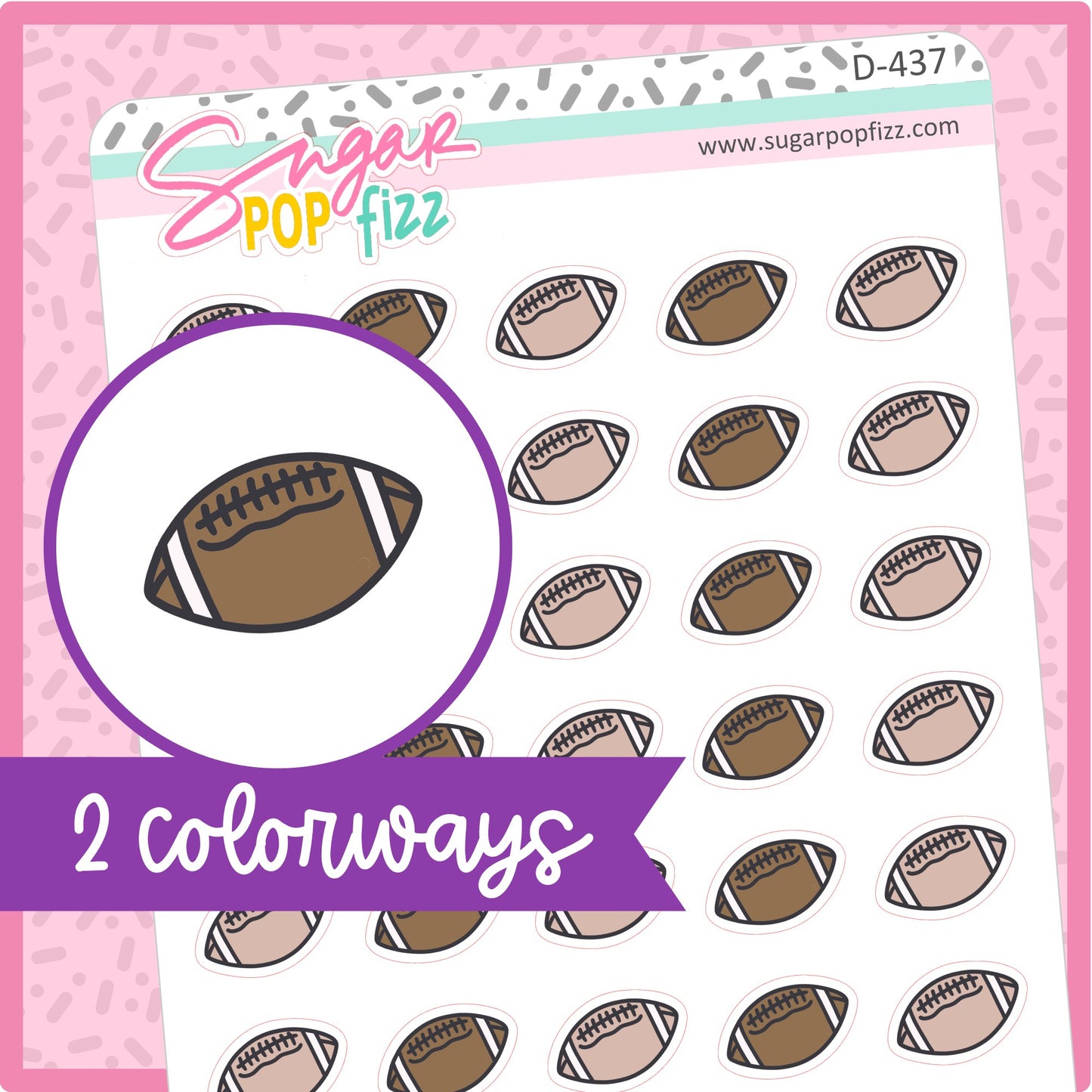 Football Doodle Stickers - D437