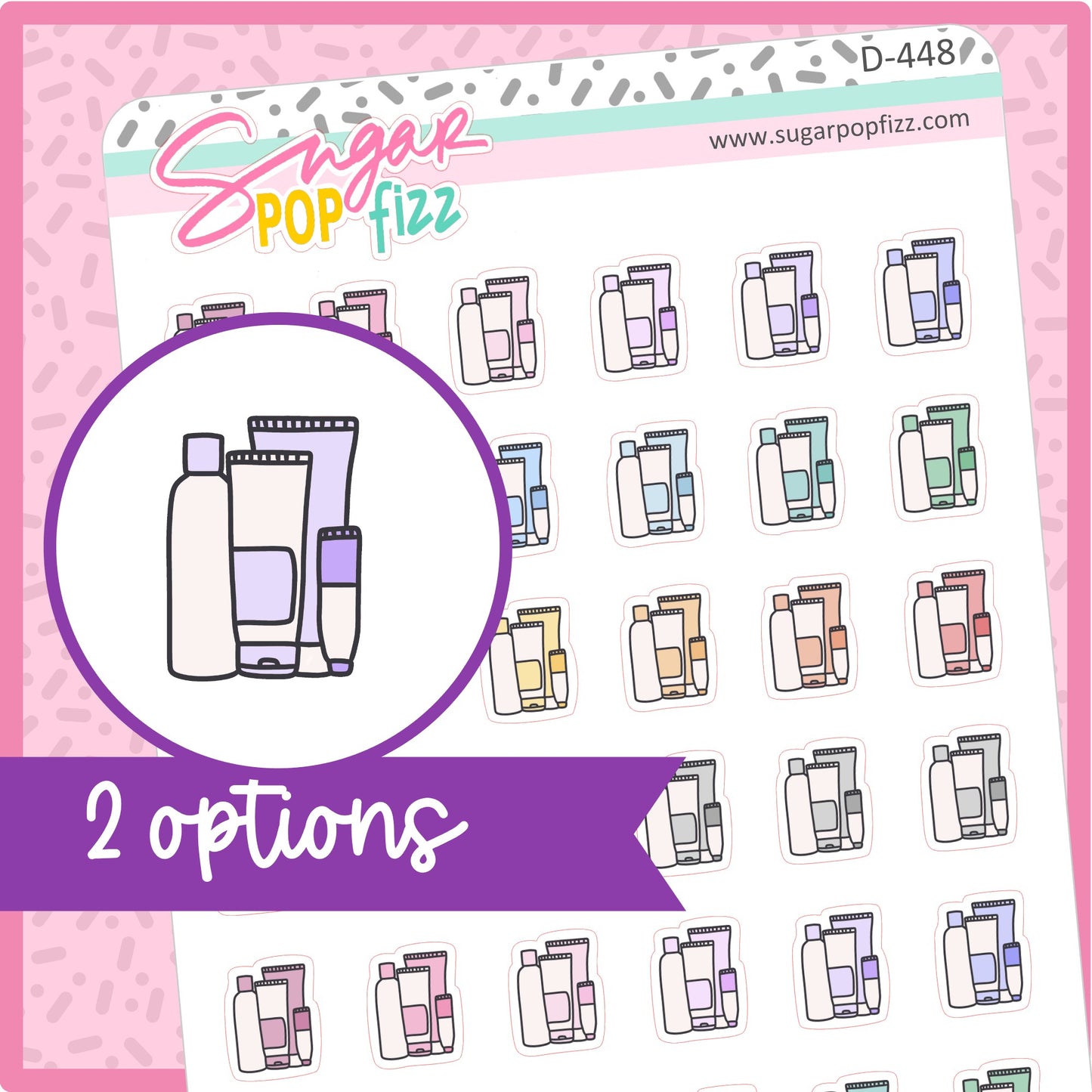 Skin Care Doodle Stickers - D448