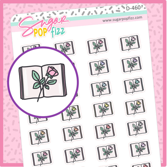 Romance Book Doodle Stickers - D460