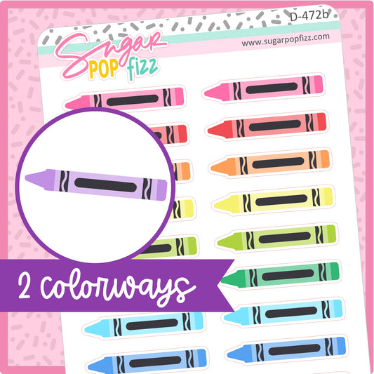 Crayon Divider Doodle Stickers - D472