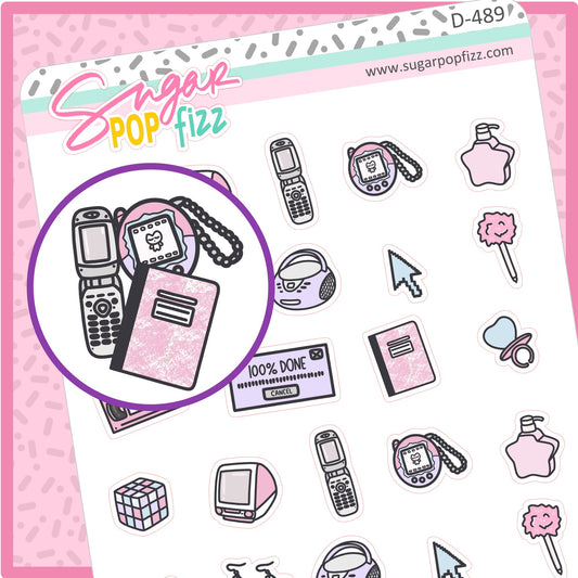 Throwback Back to School Doodle Stickers - D489