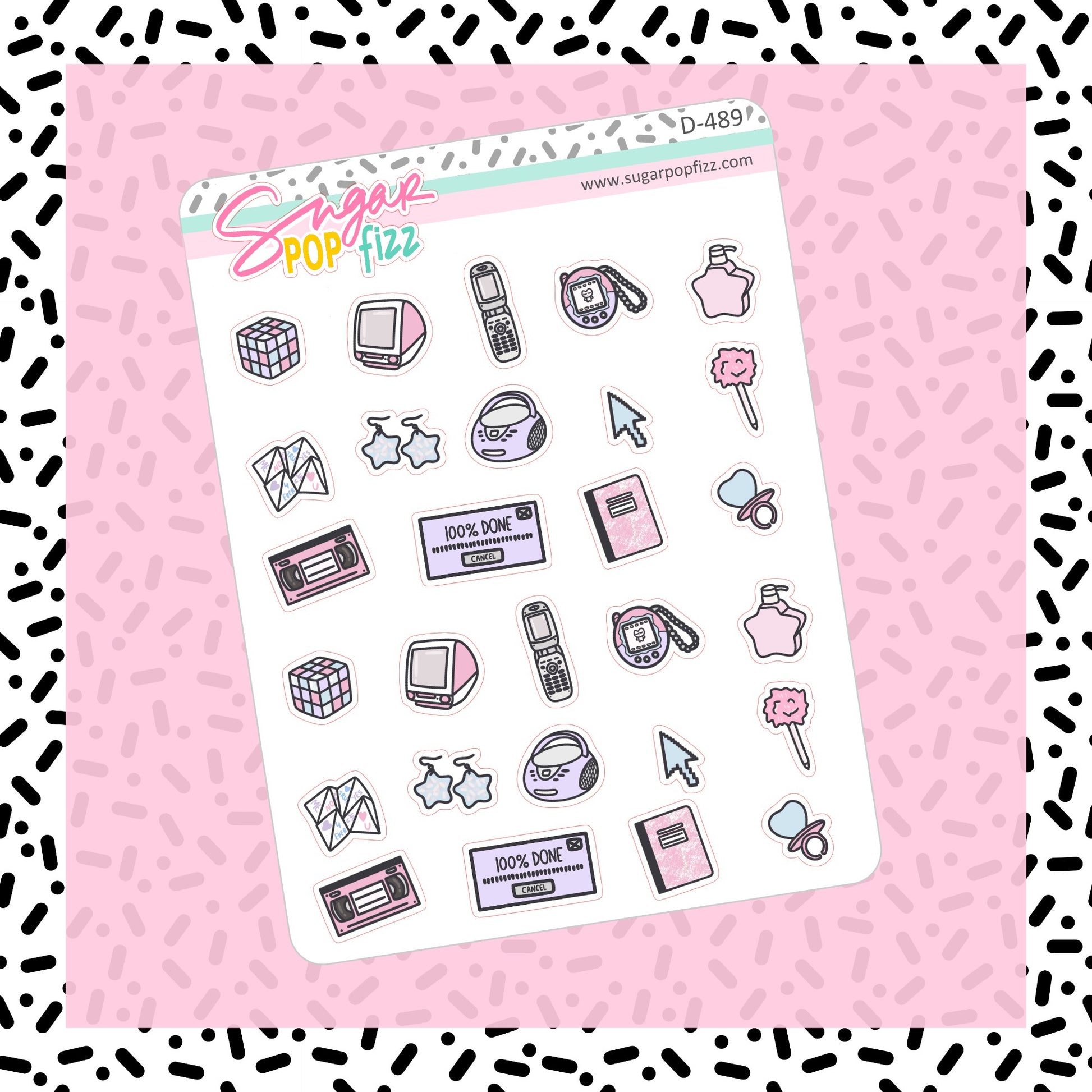 Throwback Back to School Doodle Stickers - D489 – Sugar Pop Fizz